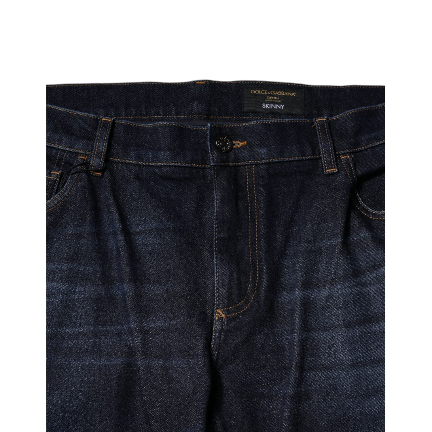 Dolce & Gabbana Dark Blue Cotton Skinny Denim Jeans