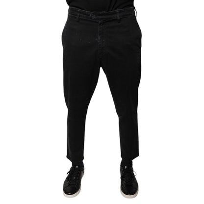 Dolce & Gabbana Black HOUSTON Men Cropped Denim Jeans