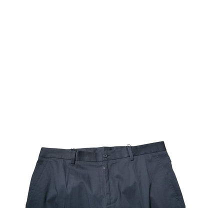 Dolce & Gabbana Dark Blue Cotton Stretch Skinny Men Dress Pants