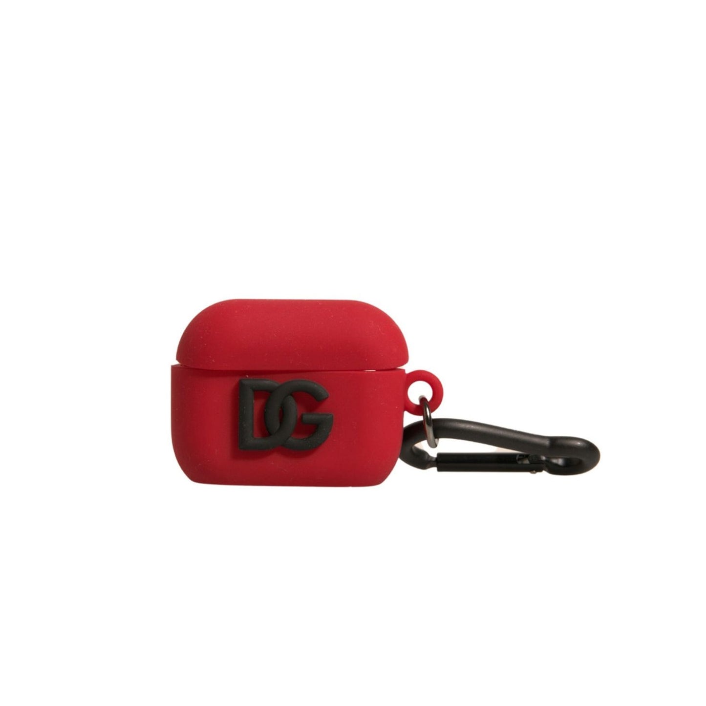 Dolce & Gabbana Red Silicone Rubber Logo Embossed Airpods Case