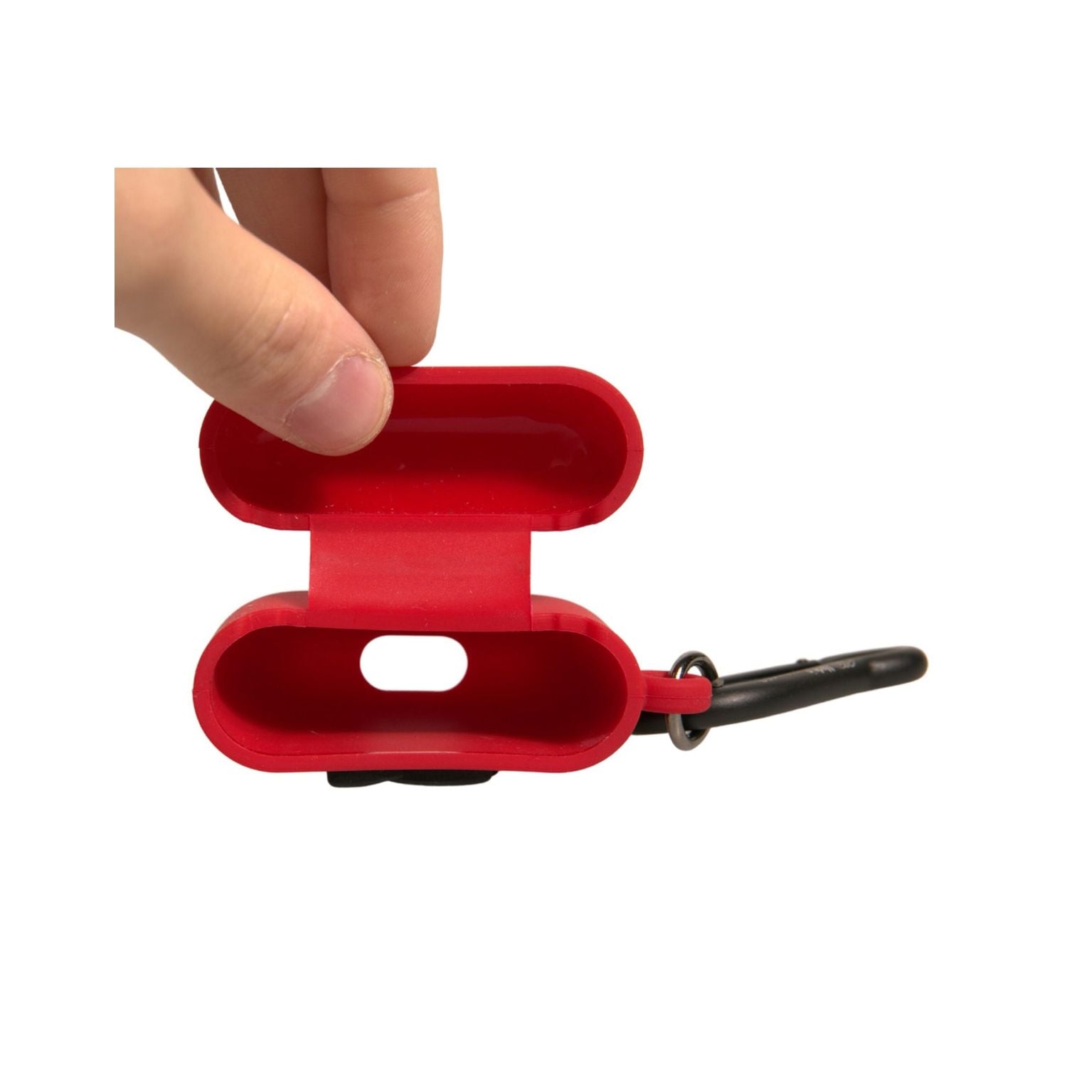 Dolce & Gabbana Red Silicone Rubber Logo Embossed Airpods Case