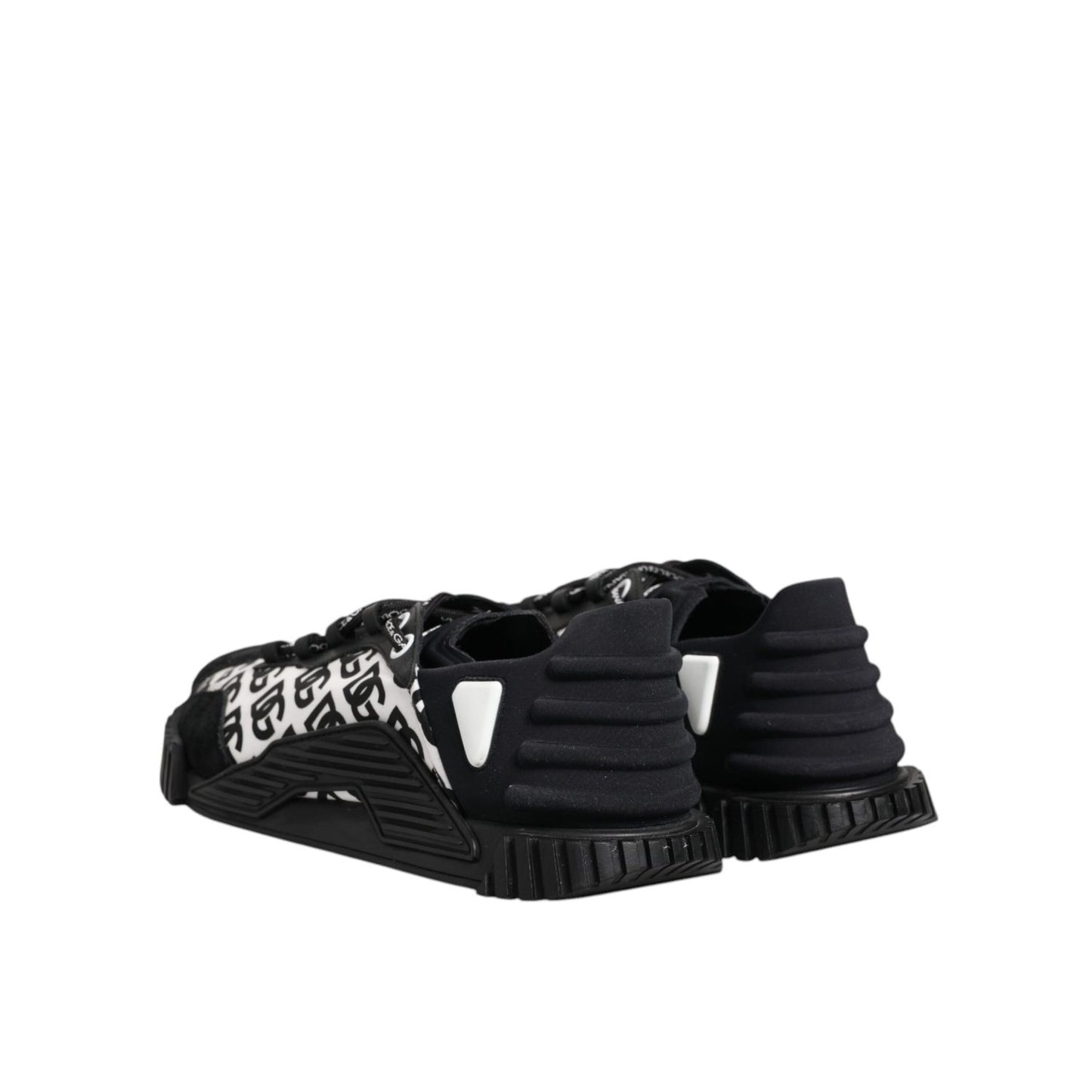 Dolce & Gabbana Black Logo Nylon Low Top NS1 Sneakers Shoes