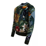 Dolce & Gabbana Jungle Wool Silk Pullover Logo Sweater