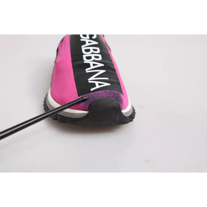 Dolce & Gabbana Fuchsia White Slip On Sorrento Sneakers Shoes