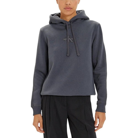 Calvin Klein Jeans Gray Cotton Hoody CA-16505900138-IT40|S