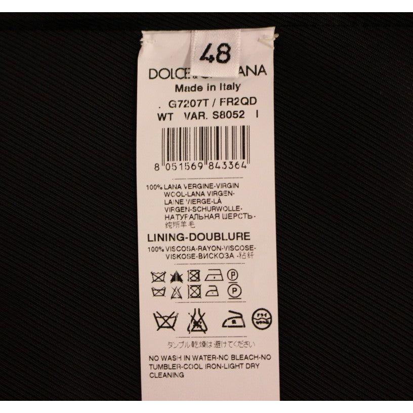 فستان رمادي مخطط أنيق من دولتشي آند غابانا