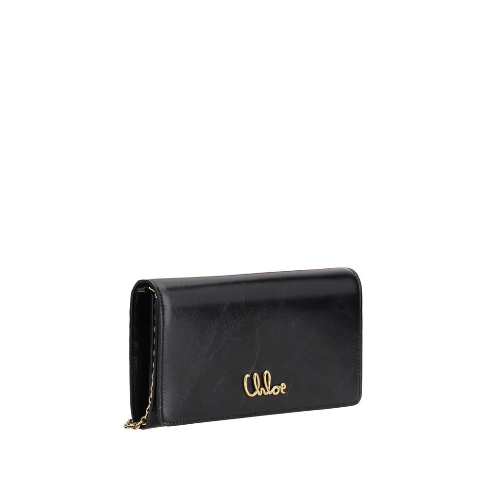 Chloé Brown Calf Leather Bos Taurus Clutch Bag