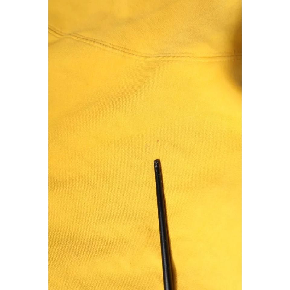 Dolce & Gabbana Yellow Logo Full Zip Hooded Sweatshirt Sweater