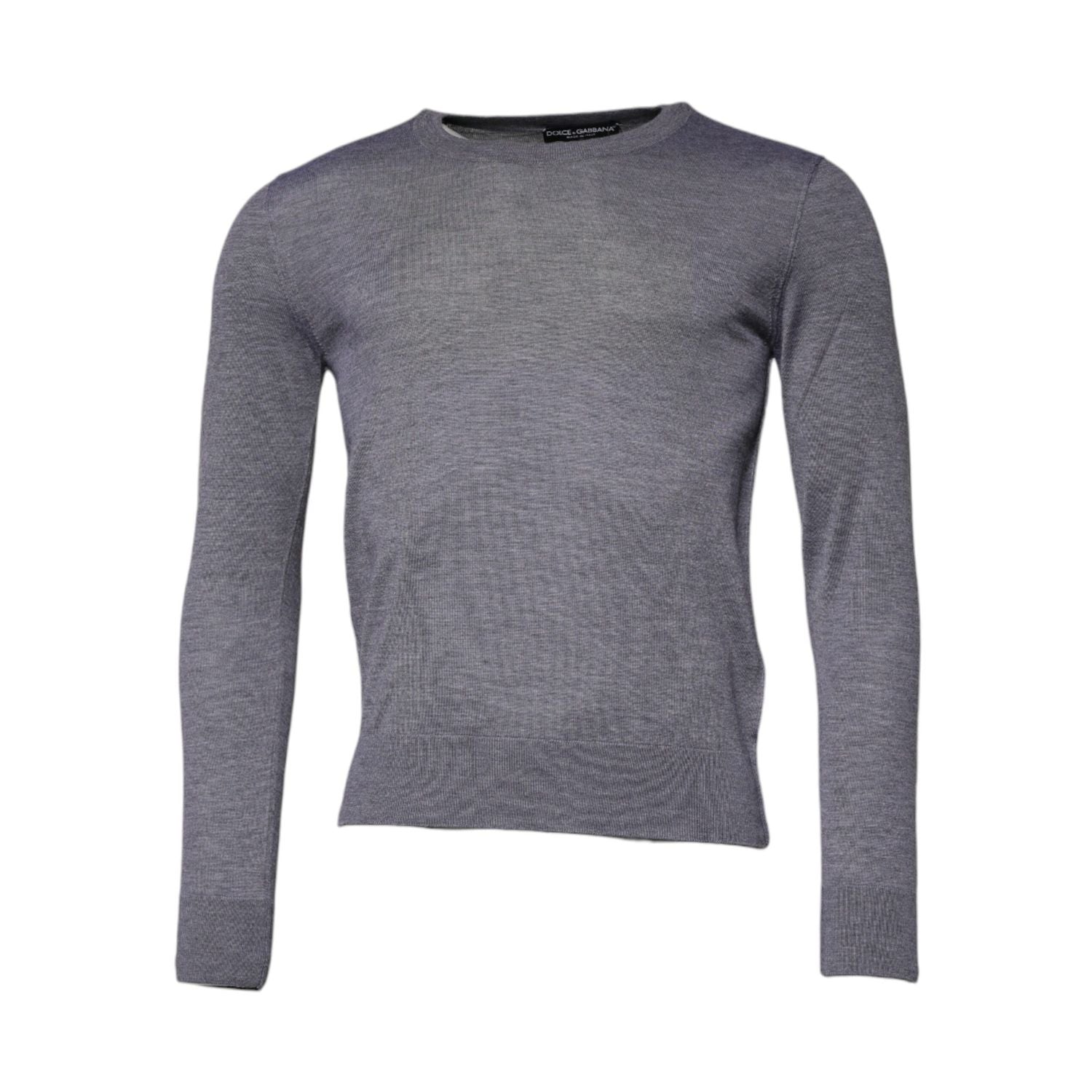Dolce & Gabbana Gray Cashmere Crew Neck Pullover Sweater