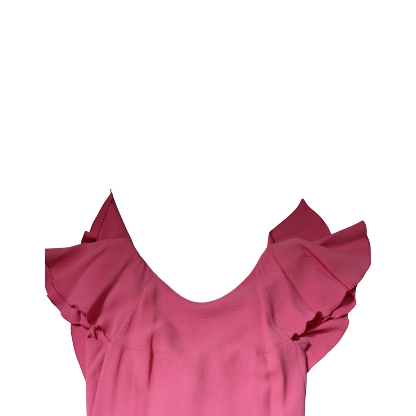 Dondup Pink Viscose Short Sleeves Backless Sheath Mini Dress