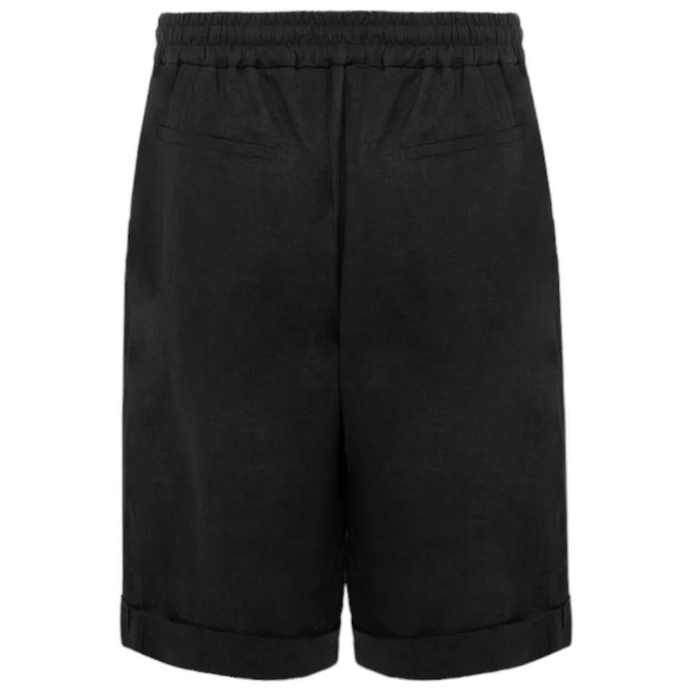 Alpha Studio Black Linen Short AL-14703-IT46 | S