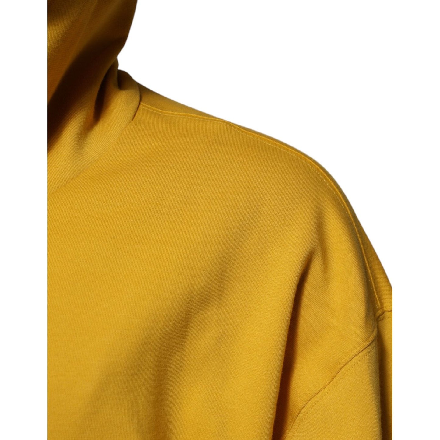 Dolce & Gabbana Yellow Logo Plaque Hooded Full Zip Sweater TSH90109-54