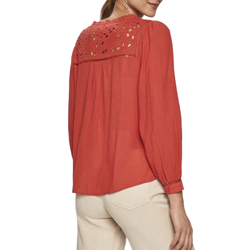 Pepe Jeans Red Viscose Blouses