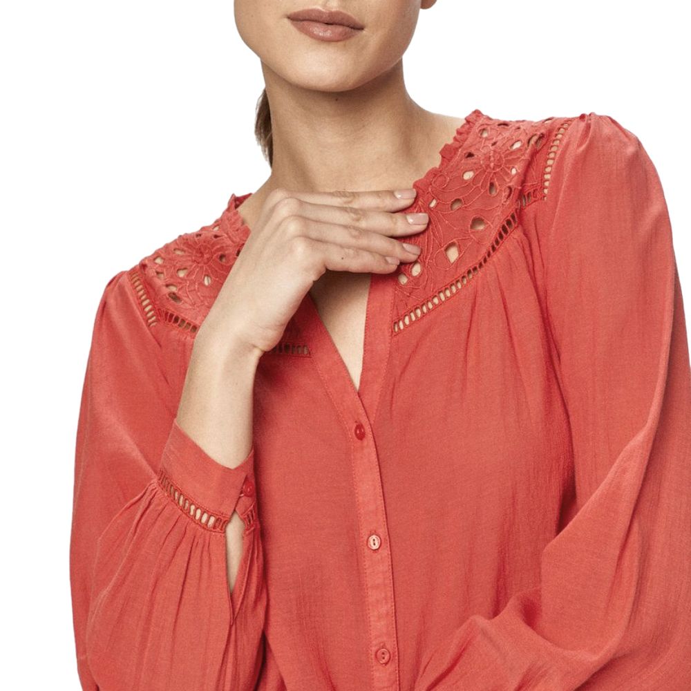 Pepe Jeans Red Viscose Blouses