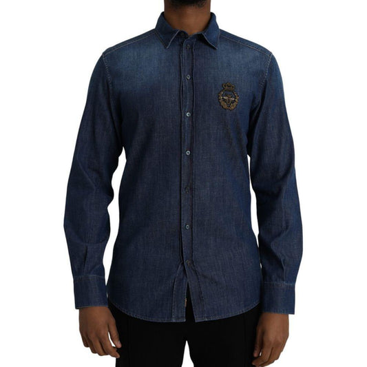 Dolce & Gabbana Blue Denim Shirt