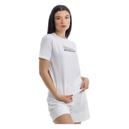 Herno White Cotton Tops & T-Shirt HE-14899-IT50 | XXL