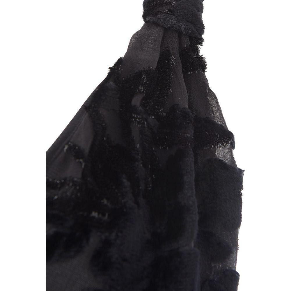 Lardini Elegant Black Viscose Dress