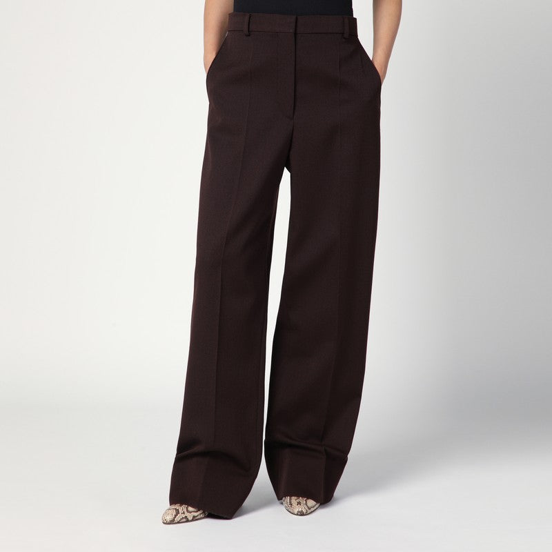 Stella McCartney Straight leg trousers in plum wool 6402243GU700/R_STELL-6008_102