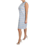 Dolce & Gabbana Light Blue Silver Shift Gown Dress