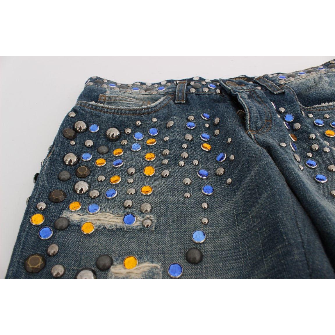 Dolce & Gabbana Crystal Embellished GIRLY Slim Fit Jeans