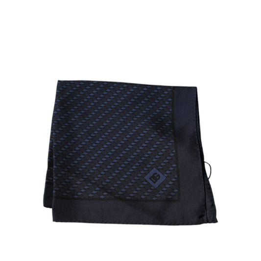 Dolce & Gabbana Dark Blue Fantasy Square Handkerchief Scarf