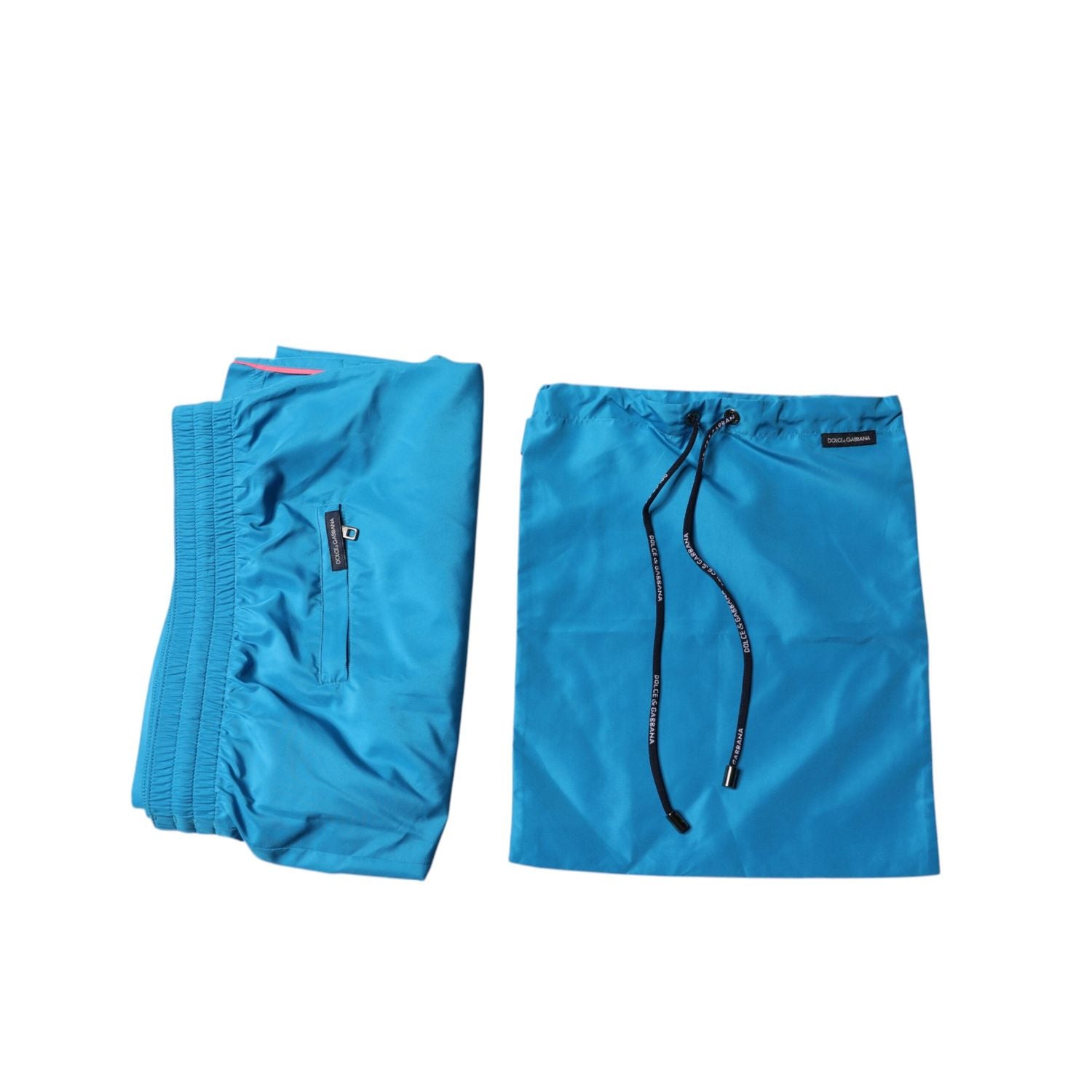 Dolce & Gabbana Turquoise Logo Beachwear Shorts 2Pc Swimwear