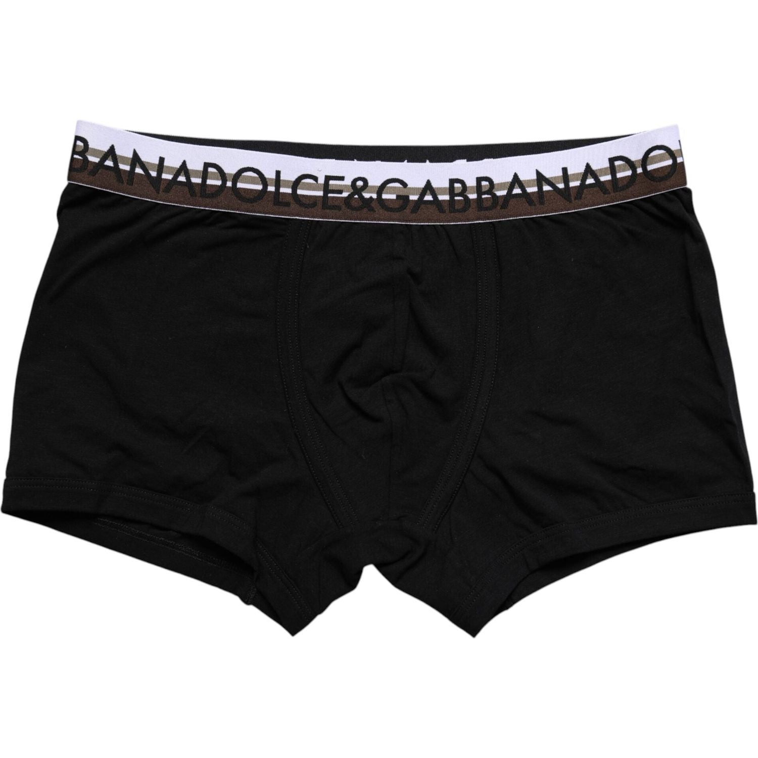 Dolce & Gabbana Black Cotton Stretch Regular Boxer Underwear