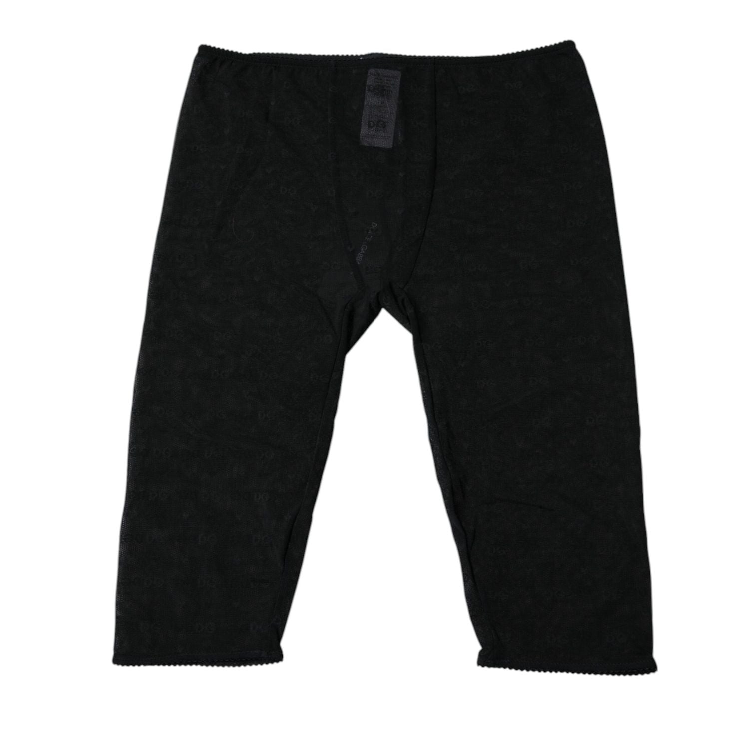 Dolce & Gabbana Black Logo Lace Lingerie Cropped Tight Underwear