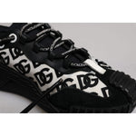 Dolce & Gabbana Black Logo Lace Up Low Top NS1 Sneakers Shoes