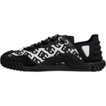 Dolce & Gabbana Black Logo Lace Up Low Top NS1 Sneakers Shoes