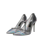Dolce & Gabbana Multicolor Iridescent Pointed Toe Pumps Shoes