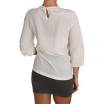 Dolce & Gabbana White Silk #dgfamily Blouse T-shirt