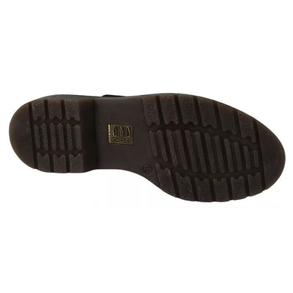 Dr. Martens Dark Brown Leather Elastic Strap Shoes