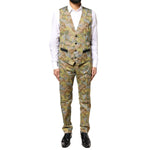 Dolce & Gabbana Multicolor Camouflage SICILIA 3 Piece Suit