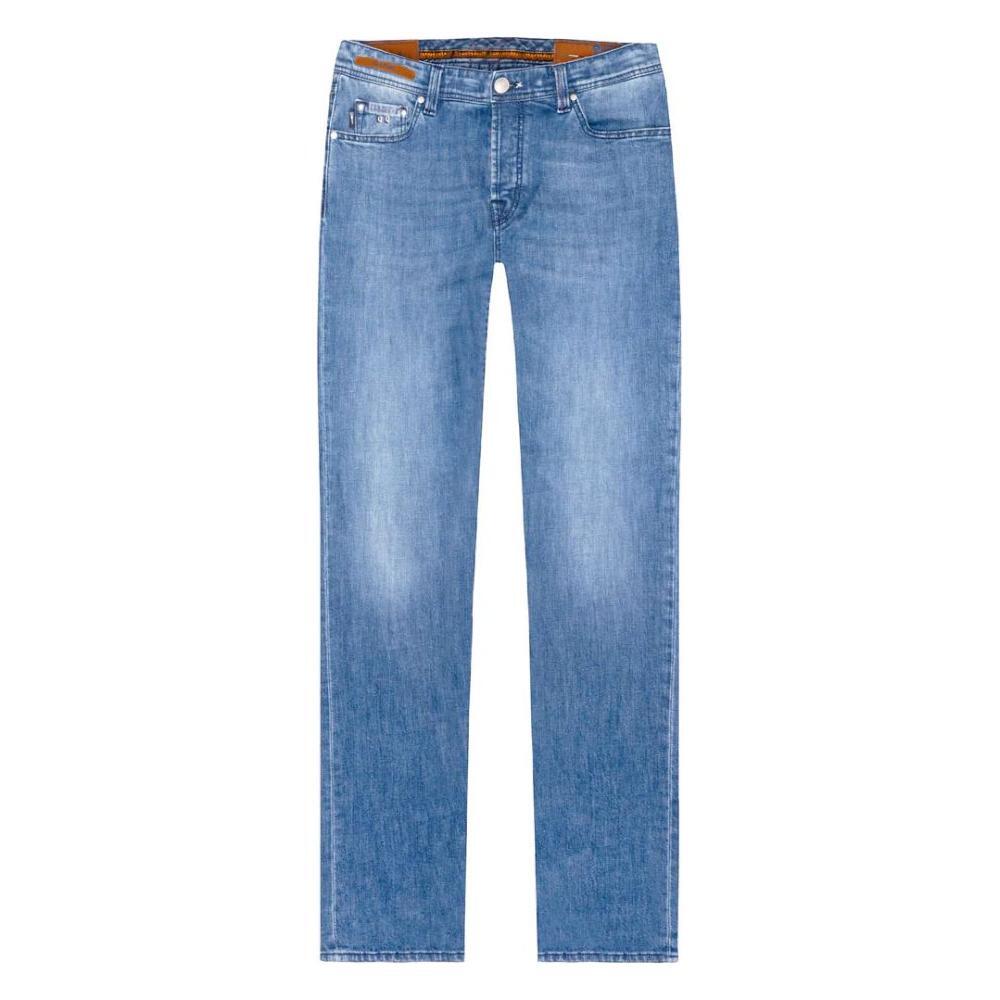 Tramarossa Blue Cotton Jeans & Pant