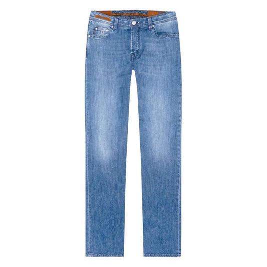 Tramarossa Blue Cotton Jeans & Pant