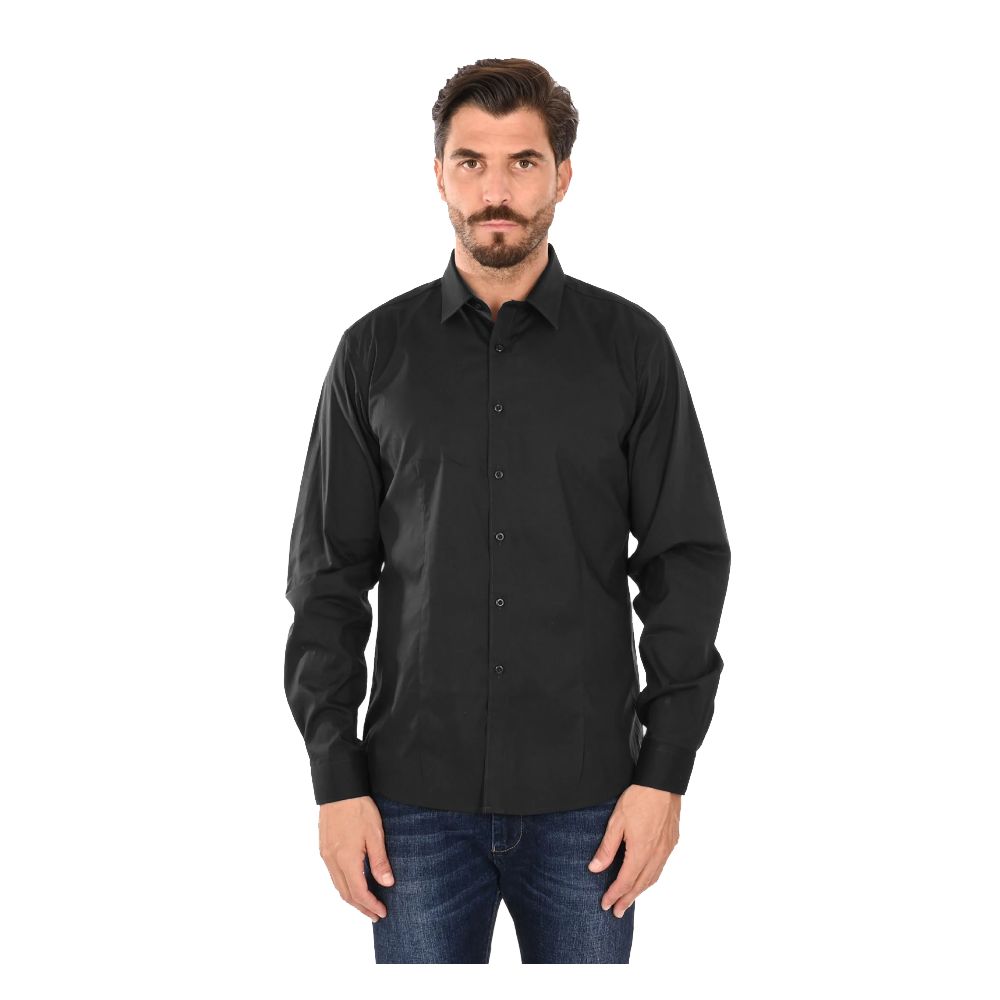 Ballantyne Black Cotton Men's Dress Shirt