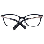 Guess Black Women Glasses Frame, full-rim rectangular style, black plastic frame, 53mm lens width, spring hinge, includes branded case.