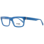 Guess Blue Unisex Glasses Frame, rectangle shape, full-rim, plastic material, demo lenses, with branded case, size 53-19-145.
