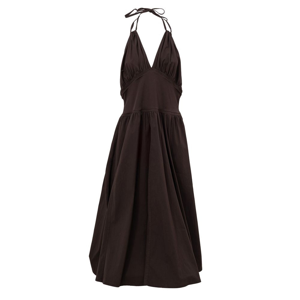 Bottega Veneta Brown Cotton Long Dress