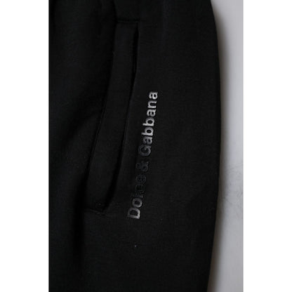 Dolce & Gabbana Black Cotton Blend Men Jogger Sweatpants Pants
