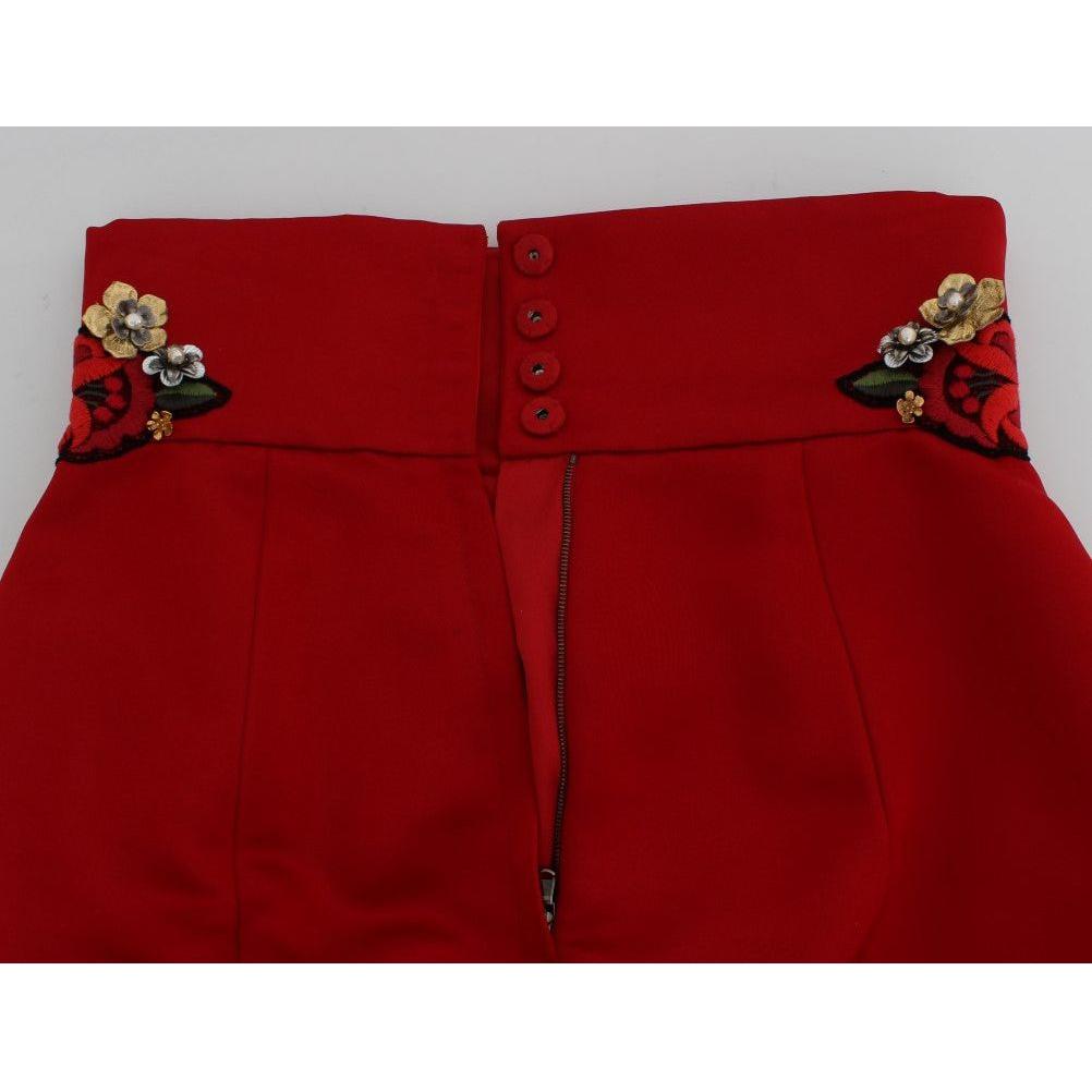 شورت حرير مزين بالكريستال من مجموعة Enchanted Sicily من Dolce &amp; Gabbana