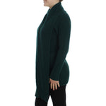 Dolce & Gabbana Elegant Green Cashmere Cardigan Sweater Dolce & Gabbana Black
