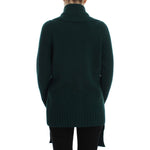 Dolce & Gabbana Elegant Green Cashmere Cardigan Sweater Dolce & Gabbana Black