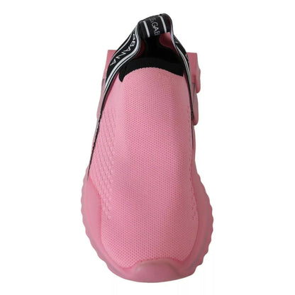 Dolce & Gabbana Pink Low Top Sorrento Sneakers Slip On Casual Shoes