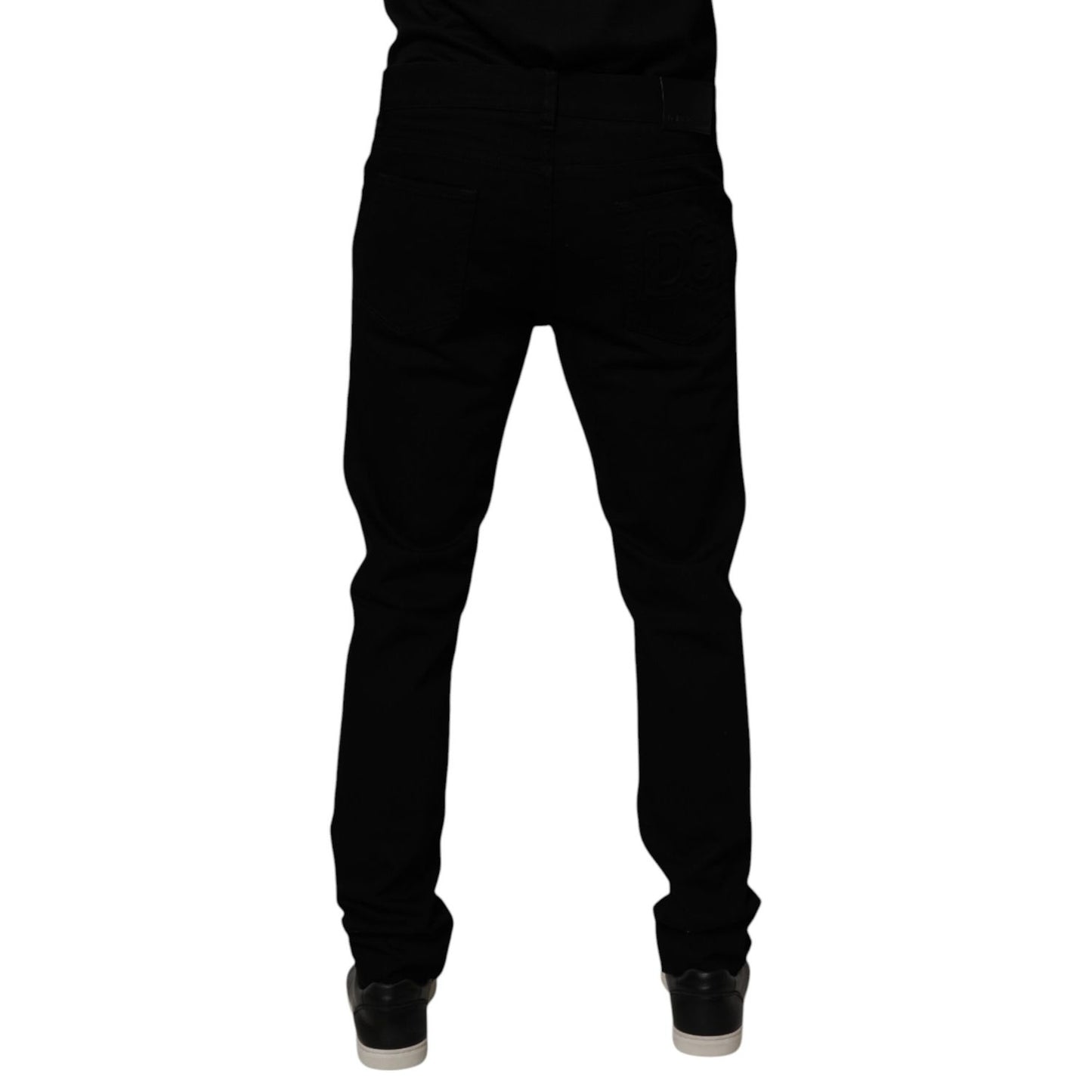Dolce & Gabbana Black Cotton Stretch Slim Fit Men Denim Jeans