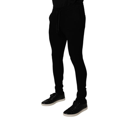 Dolce & Gabbana Black Cashmere Jogger Men Sweatpants Pants