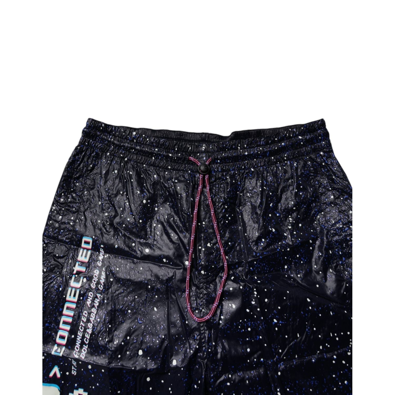 Dolce & Gabbana Dark Blue DG Game Print Cotton Jogger Pants