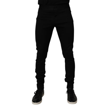 Dolce & Gabbana Black Cotton Jogger Men Sweatpants Pants