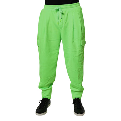 Dolce & Gabbana Neon Green Cargo Jogger Men Sweatpants Pants